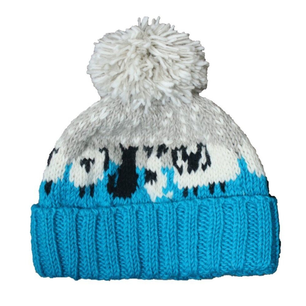 Sheep and Sheepdog Hat (100% Hand Knitted Wool)