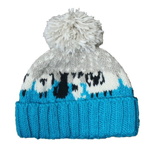 Sheep and Sheepdog Hat (100% Hand Knitted Wool)