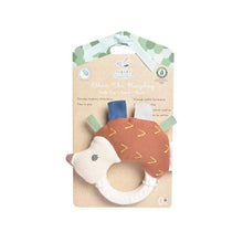 Load image into Gallery viewer, Ethan the Hedgehog Plush Rattle with Natural Rubber Teether
