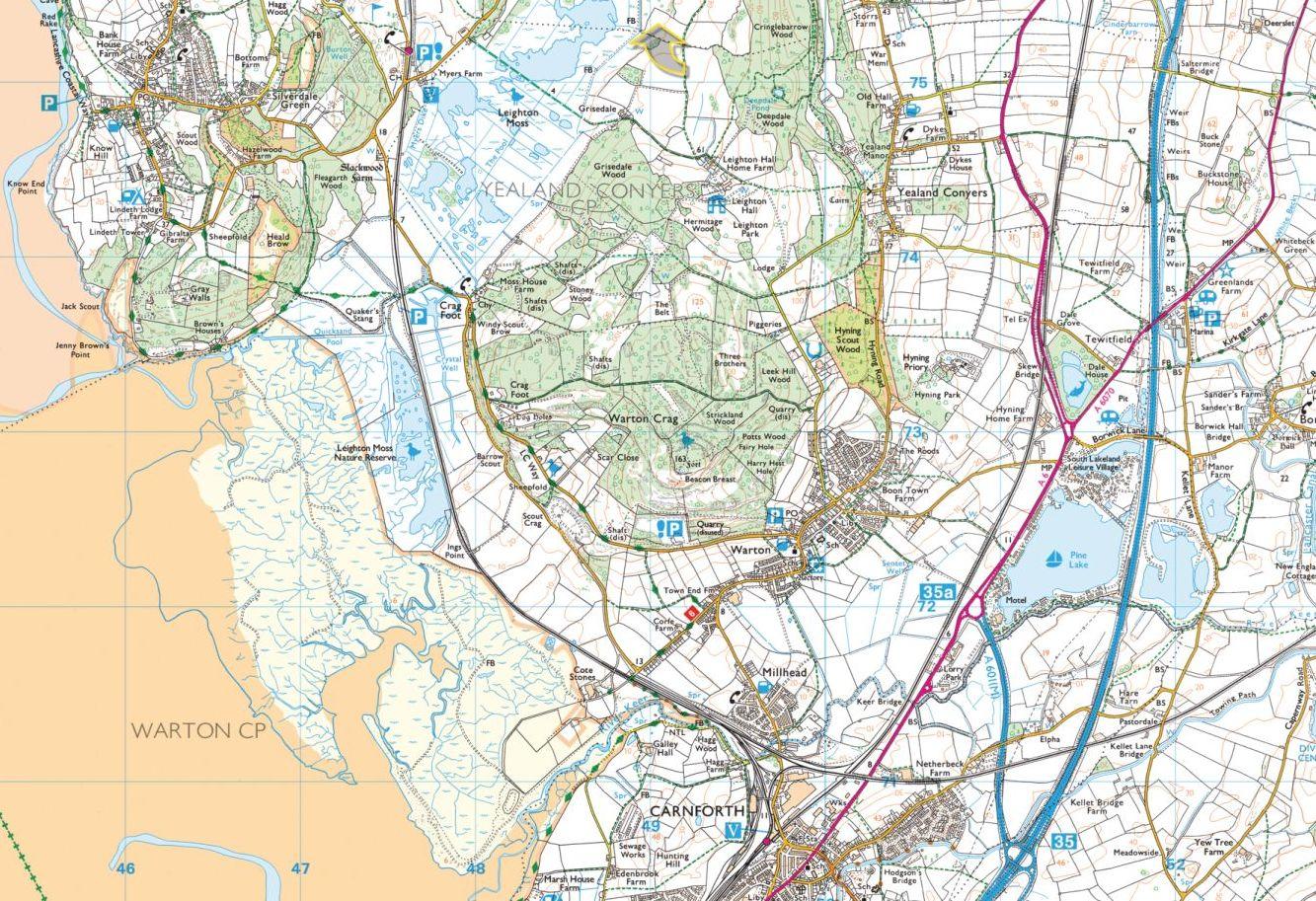 Around and About Arnside and Silverdale ANOB Walking Map - The Coast Office