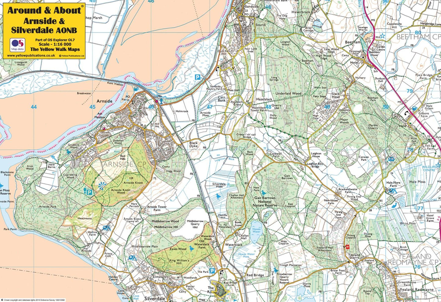 Around and About Arnside and Silverdale ANOB Walking Map - The Coast Office