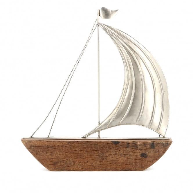 Reclaimed Wooden Single Sail Boat - The Coast Office