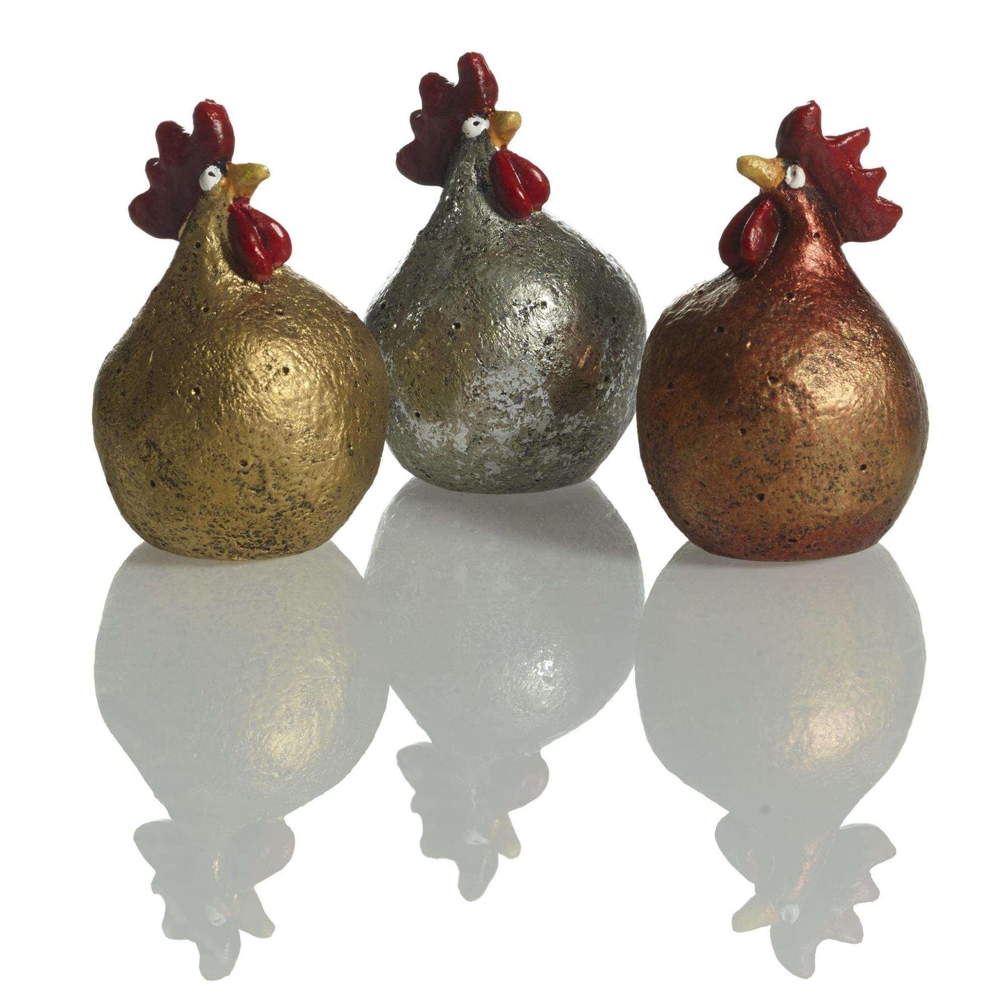 Metallic Hens (Set of 3) - The Coast Office