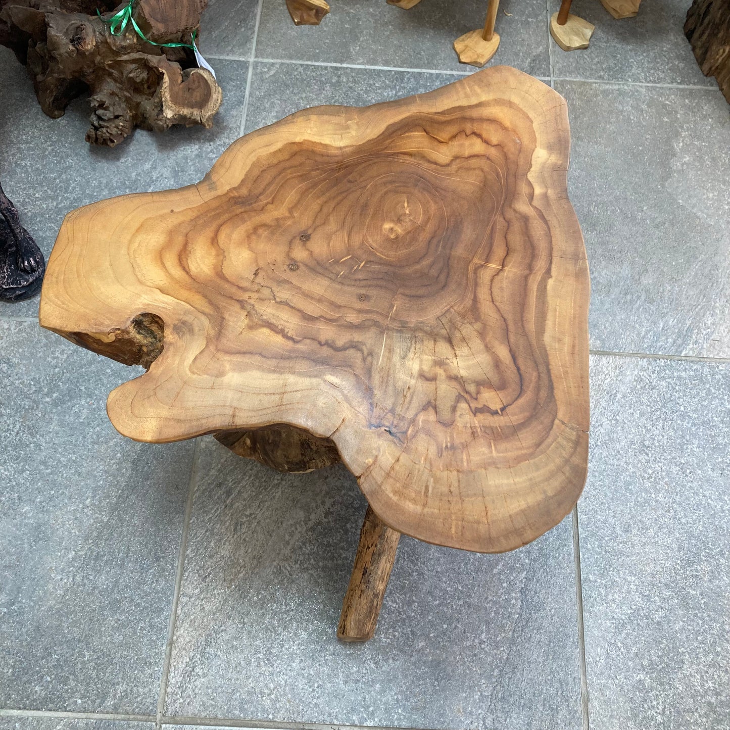 Mushroom Teak Root Side or Lamp Table
