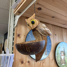 Load image into Gallery viewer, Coconut Bird Feeder: Owl - The Coast Office
