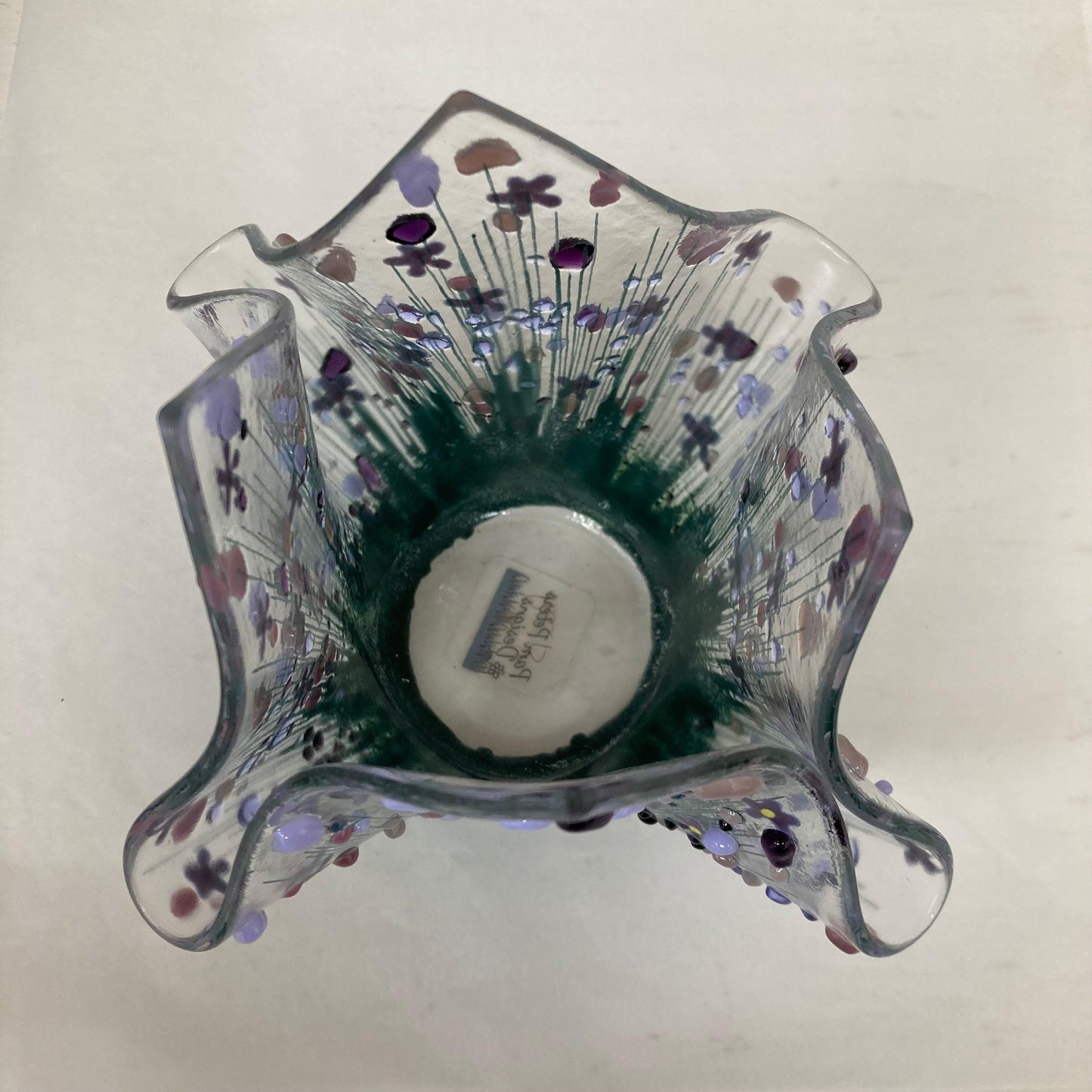 Violet Fused Glass Tea light Vases by Pam Peters - The Coast Office