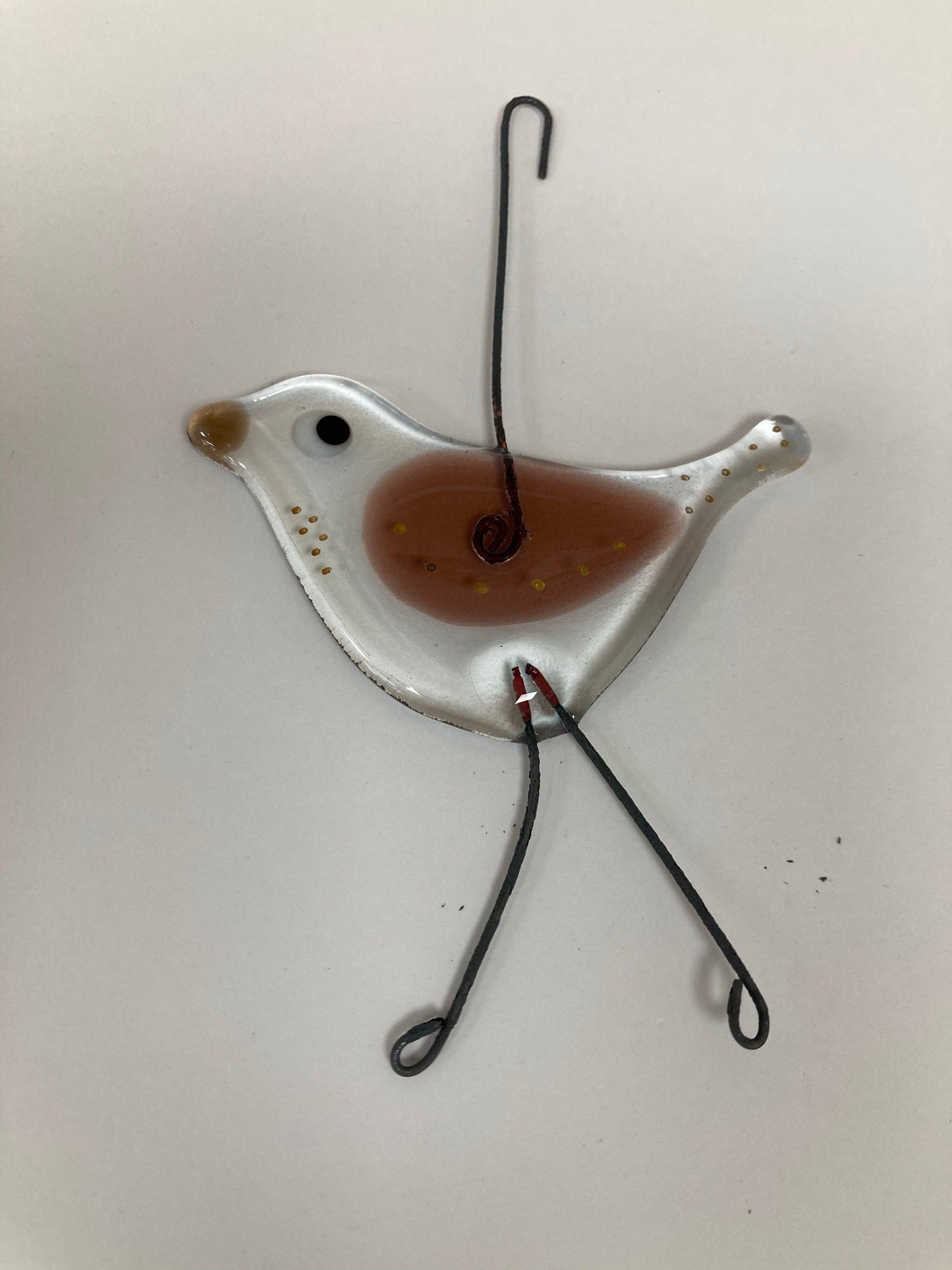 Fran Brown: Fused Glass Bird Hanging - The Coast Office