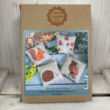 Load image into Gallery viewer, Linen, Woodland, Lavender Embroidery Bags Kit - The Coast Office
