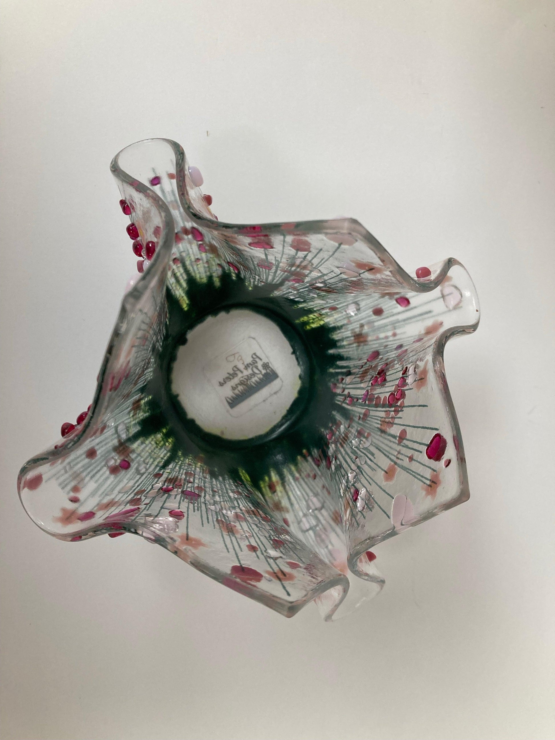 Blooming Flower Fused Glass Tea light Vases by Pam Peters - The Coast Office