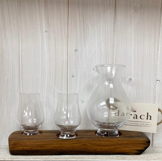Double Whisky Barrel Glass and Jug Holder - The Coast Office