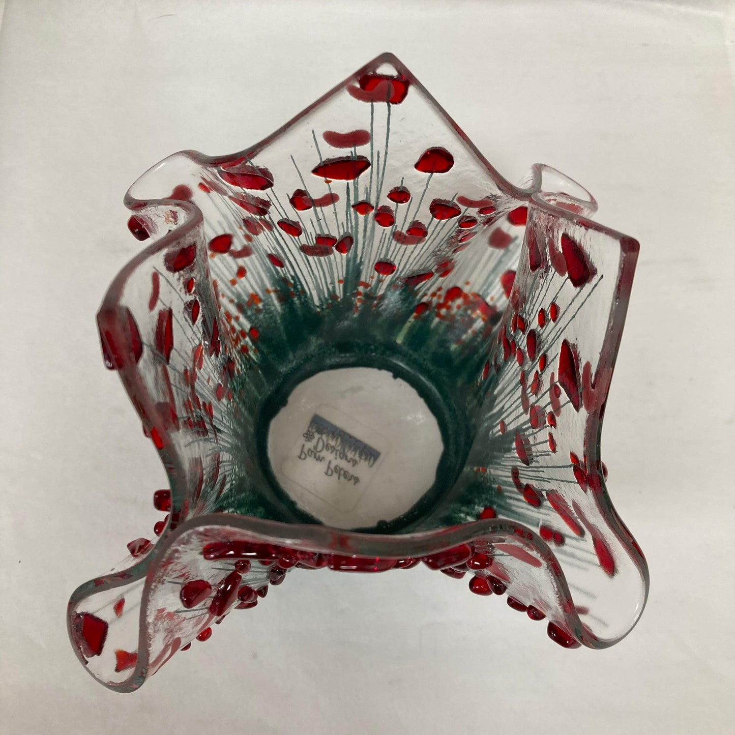 Poppy Fused Glass Tea light Vases by Pam Peters - The Coast Office
