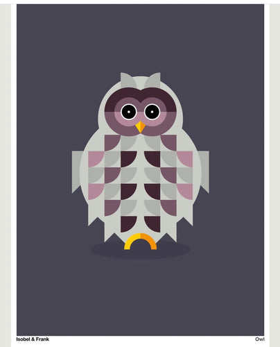 Owl (Framed or Unframed) A4 Print - The Coast Office