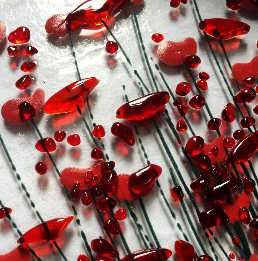 Pam Peters: Fused Glass Flower Tokens - The Coast Office