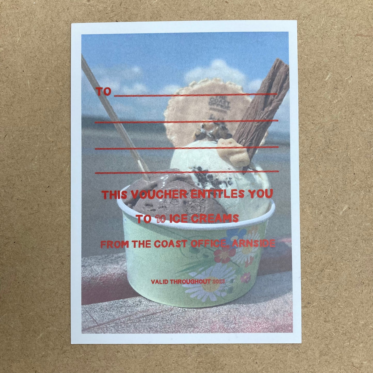 Ice cream voucher
