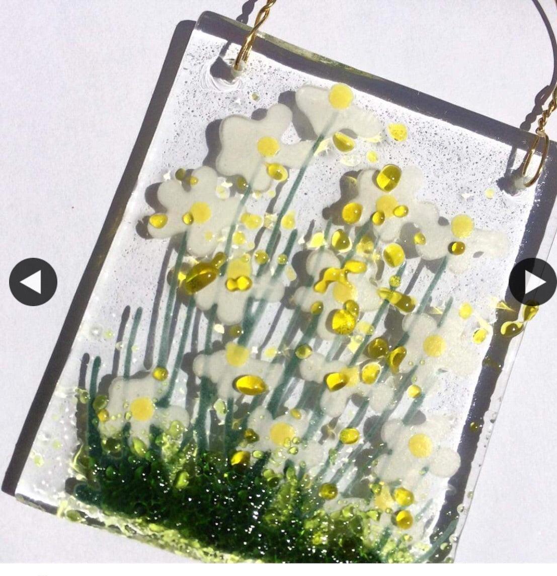 Pam Peters: Fused Glass Flower Tokens - The Coast Office
